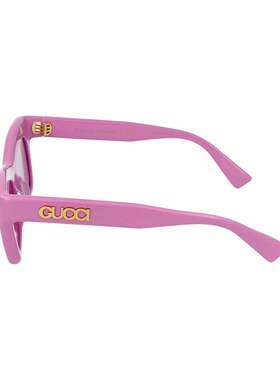 GUCCI 女士眼镜 GG1773S010 SS2024 紫色几何框 古驰太阳镜