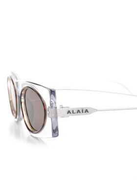 ALAIA 女士眼镜 AA0085S001 CO 灰色 徽标太阳镜
