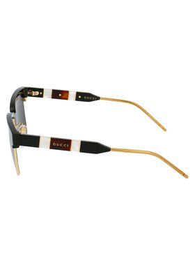 1h可退 GUCCI 女士眼镜 9764620 CO 黑色 徽标方框太阳镜