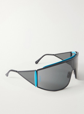 LOEWE 罗意威 女士 Speed 防护罩面具金属太阳眼镜 LW40202U05A