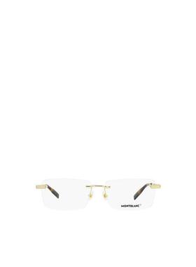 MONTBLANC 男士太阳镜 MB0030OMETAL005 AW2024 白色