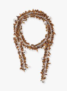 1h可退 潮奢 Dries Van Noten 德赖斯 范诺顿 女士 刺绣丝巾金属