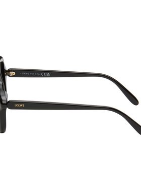 1h可退 潮奢 LOEWE 罗意威 女士 黑色 Slim 飞行员太阳镜 LW40161