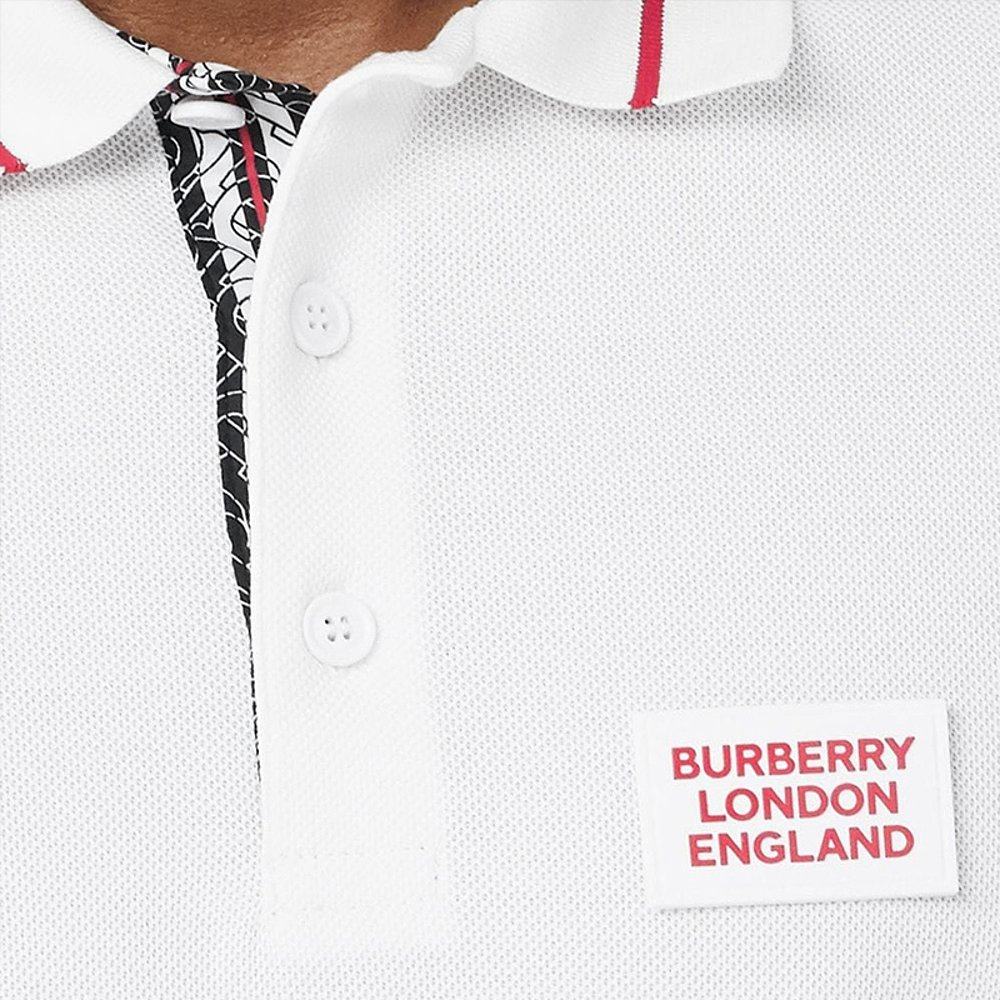 burberry巴宝莉男士白色logo polo衫 天猫国际香港直购Polo衫