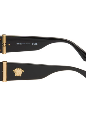 versace 范思哲 男士 黑色 Medusa Glam Rectangular 太阳镜 0VE4