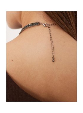 1h可退 潮奢 ASOS 女士 设计三层人造水晶短项链