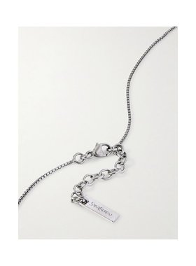 1h可退 潮奢 Saint Laurent 圣罗兰 女士 菠萝镀银珐琅项链 85988