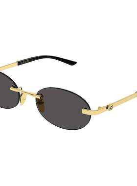 GUCCI 女士眼镜 GG2214S001 AW2026 金色 Emblem 【付后1h可退】