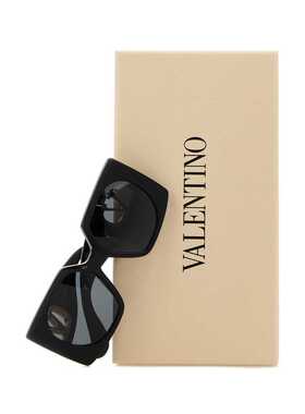 valentino 华伦天奴 女士 黑色醋纤太阳眼镜 VG0002S00155BLABLAG