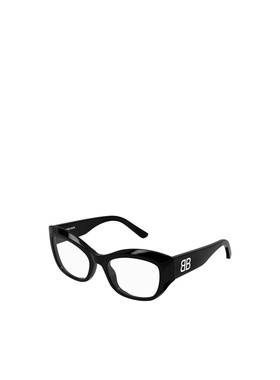 1h可退 BALENCIAGA 女士眼镜 BB0398O001 SS2026 黑色 全框平光镜