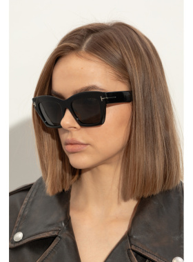 1h可退 TOM FORD 女士太阳镜 FT119105201D CO 黑色