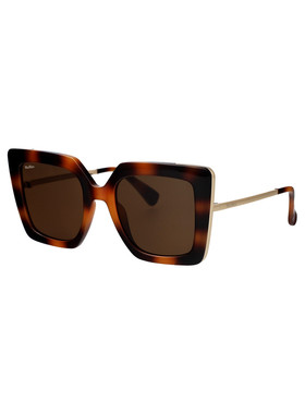 MAX MARA 女士眼镜 MM0051S53E SS2025 棕色 Mm0051/S Sunglasses