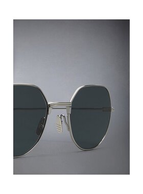 1h可退 奢淘 Thom Browne 圆形太阳镜 男 UES935AG0001