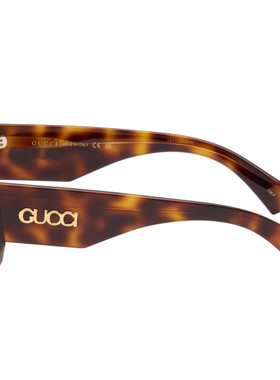 Gucci 古驰 男士 棕色 Mask Frame 太阳镜 GG2128S002HAVANAHAVAN