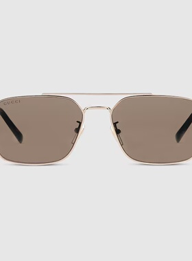 GUCCI 女士眼镜 840027I33308023 AW2025 棕色 SUNGLASSES WITH L