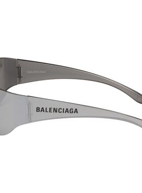 Balenciaga 巴黎世家 男士 银色 Mono Square 太阳镜 BB0421S005S