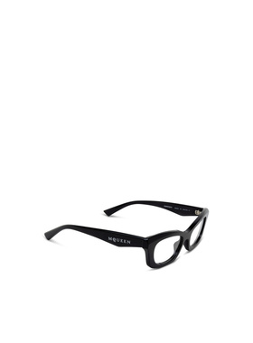 ALEXANDER MCQUEEN 女士眼镜 AM0474O001 CO 黑色 几何框平光镜