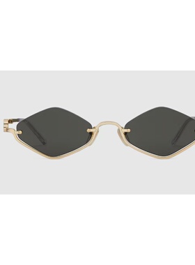 GUCCI 女士眼镜 778093I33308012 SS2026 黑色 几何框太阳镜古驰