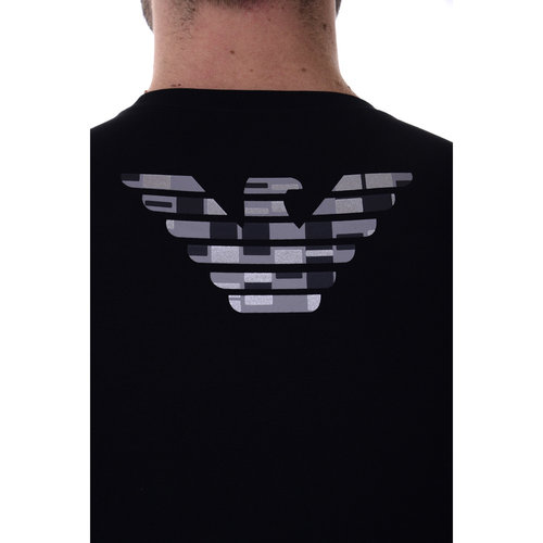 1h可退 香港直邮EMPORIO ARMANI 男士T恤 1110357P745BLACK SS202 - 图3