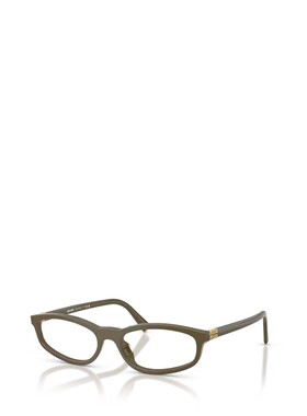 MIU MIU 男士眼镜 MU01ZV25L1O1 SS2026 绿色 全框平光镜