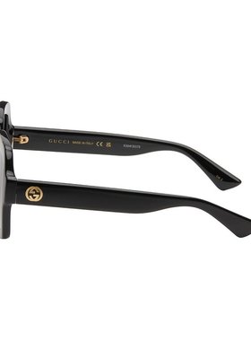 1h可退 潮奢 Gucci 古驰 女士 黑色太阳镜 GG1337S