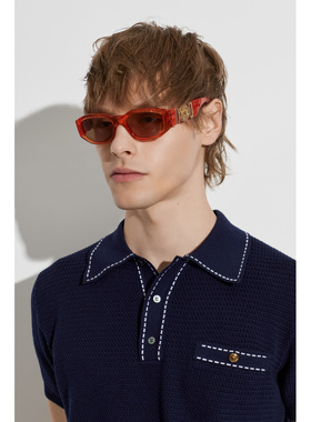 VERSACE 男士太阳镜 0VE43610552763 SS2026 橙色 Sunglasses