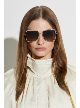 1h可退 TOM FORD 女士太阳镜 FT131905728B CO 金色 Sunglasses