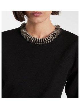 1h可退 潮奢 Saint Laurent 圣罗兰 女士 金字塔式水晶装饰项链