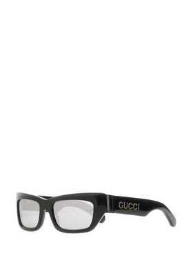 GUCCI 男士太阳镜 733383J07401081 SS2023 灰色 Black acetate s