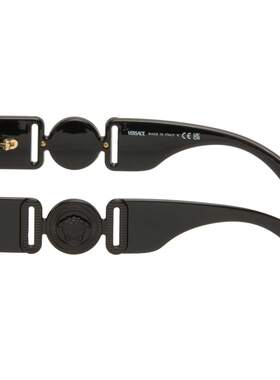 1h可退 潮奢 versace 范思哲 男士 黑色 Medusa Biggie 太阳镜 0V