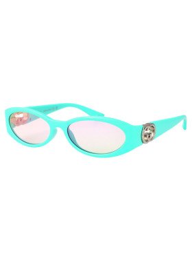 GUCCI 女士眼镜 GG1660S007 SS2025 绿色几何框 古驰太阳镜