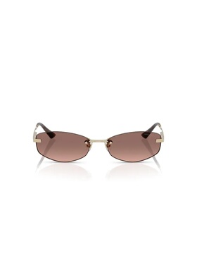 JIMMY CHOO 女士眼镜 JC4013D300613 AW2025 棕色 几何框太阳镜