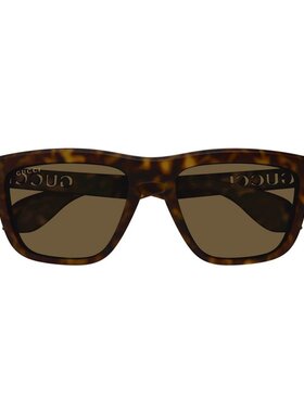 GUCCI 女士眼镜 GG1571S002 SS2024 古驰 黑色 几何配饰太阳镜