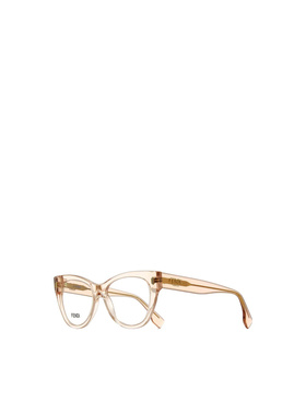 FENDI 女士眼镜 FE50086I072 SS2025 白色 猫眼镜框平光镜