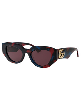 1h可退 GUCCI 女士眼镜 GG1421S003 AW2025 黑色 几何猫眼太阳镜
