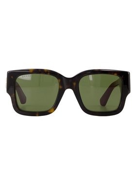 1h可退 潮奢 Gucci 古驰 女士 棕色 Square Frame 太阳镜 GG1663S