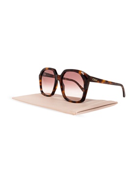 1h可退 CHLOÉ 女士眼镜 CH0280S0006 CO 粉红色 徽标太阳镜