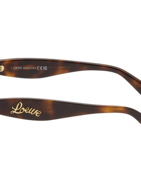 LOEWE 罗意威 女士 棕色 Curvy Logo Cat-Eye 太阳镜 LW40153I515