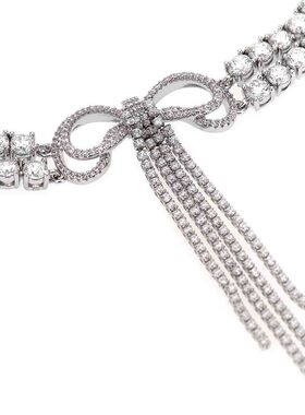 SELF-PORTRAIT 女士项链 PF26606N AW2026 银色 double crystal b