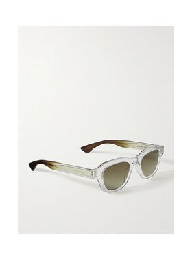 1h可退 潮奢 Saint Laurent 圣罗兰 女士 D形框醋纤镀银太阳眼镜