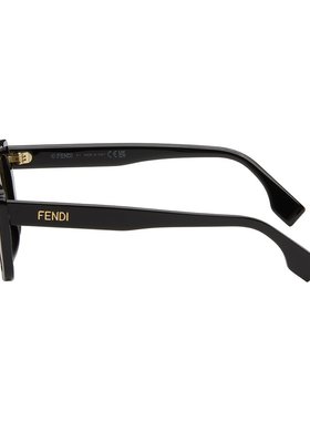 1h可退 潮奢 Fendi 芬迪 男士 黑色 Lettering 太阳镜 FE40185I53