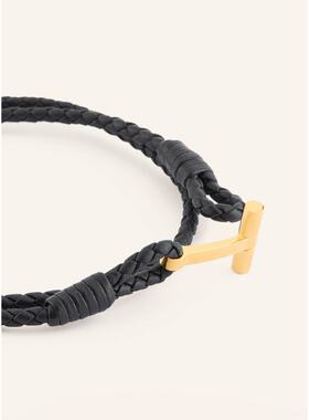 1h可退 TOM FORD 男士手链手镯 100161335513001 CO 黑色 Leather