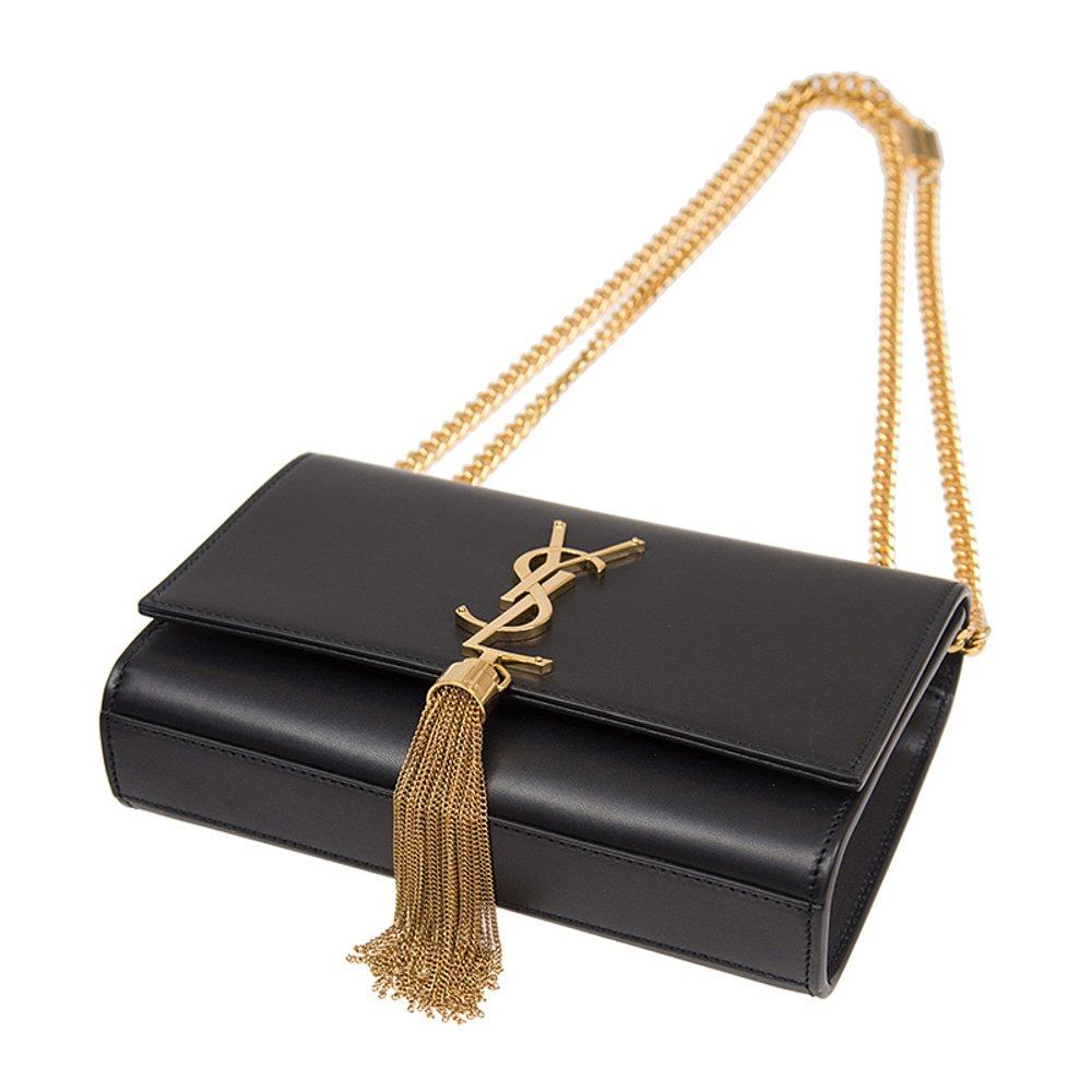 香港直邮圣罗兰女士黑色单肩斜挎包 天猫国际香港直购女士包袋