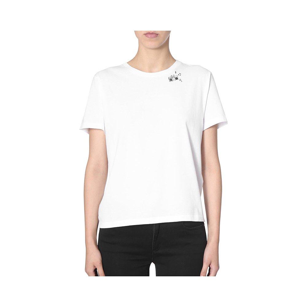 香港直邮圣罗兰女士白色短袖t恤 天猫国际香港直购T恤