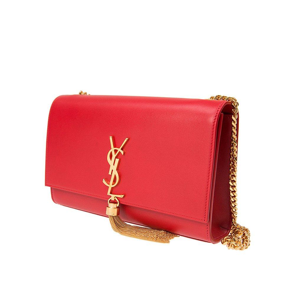 香港直邮圣罗兰红色女士斜挎包 天猫国际香港直购女士包袋