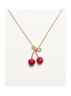 VALENTINO 女士项链 WJ0Z81MJP03Y SS2025 黄色 樱桃吊坠项链