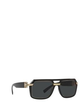 VERSACE 男士太阳镜 VE4399GB187 AW2025 黑色 徽标太阳镜