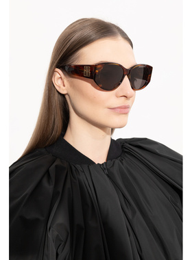 BALENCIAGA 女士太阳镜 832110T00392077 巴黎世家 CO棕色眼镜