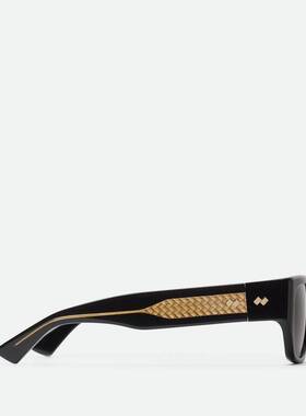 1h可退 BOTTEGA VENETA 女士太阳镜 BV1401SA001 AW2025 黑色配饰