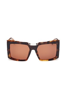 1h可退 MAX MARA 女士眼镜 MM012456E AW2025 棕色 全框太阳镜